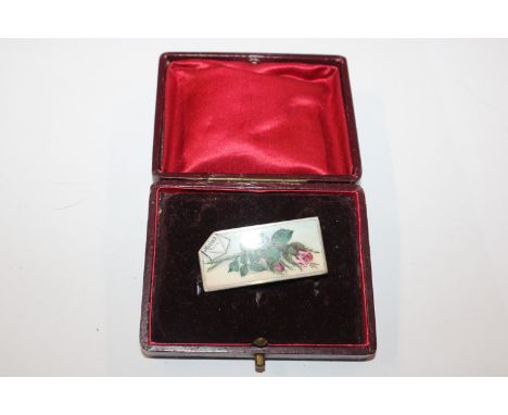 A rare 1905 Gilmour & Watson enamelled Sterling silver Mizpah brooch