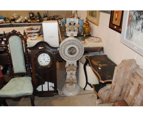 A Bernard Rooke pottery Totem Pole standard lamp and shade 