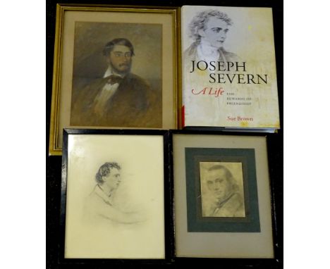 Joseph Severn (1793-1879). Portrait of Joseph Severn, 21cm x 16cm. Joseph Severn was an English portrait and subject painter,