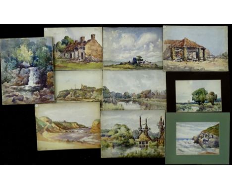 Edward Eaton Brannan (1886-1957). Studio works (titled Vintage), contents of album, approx 10 works.
