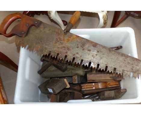 A large selection of vintage tools