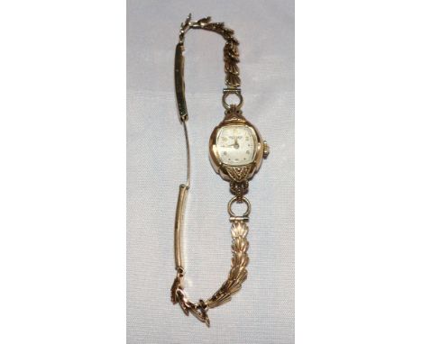 A ladies Rotary watch on 9 carat hallmarked gold strap, gross weight 15.8 gm