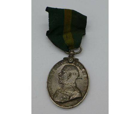 A Territorial Force Efficiency Medal to 510011 Cpl. H.F. Harris, Royal Army Medical Corps