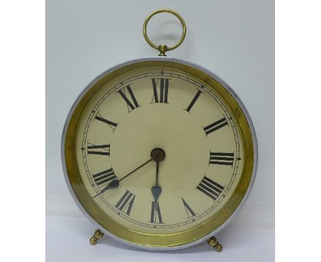 A German table clock, height 35cm