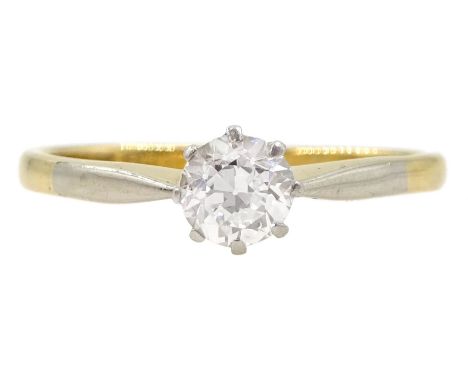 Early-mid 20th century single stone old cut diamond ring, diamond approx 0.45 carat, boxedCondition Report:Approx 2.25gm, siz