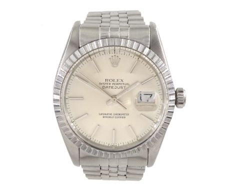 Rolex Oyster Perpetual Datejust gentleman's automatic wristwatch, circa 1983, Ref. 16030, serial No. 7515270, silvered dial a