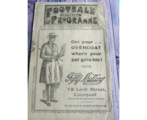 1923-24 LIVERPOOL V WEST HAM UNITED &amp; EVERTON RESERVES V SHEFFIELD WEDNESDAY RESERVES
29th December 1923, staple rusted a