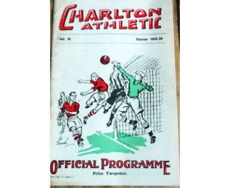 1935-36 CHARLTON ATHLETIC V WEST HAM UNITED&nbsp;
14th December 1935 Division 2 some rust on one staple&nbsp;
