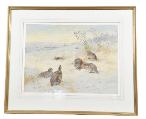 Archibald Thorburn (British 1860-1935) 'Partridge and Grouse'A signed print, signed lower left corner (38 x 52cm) framed and 