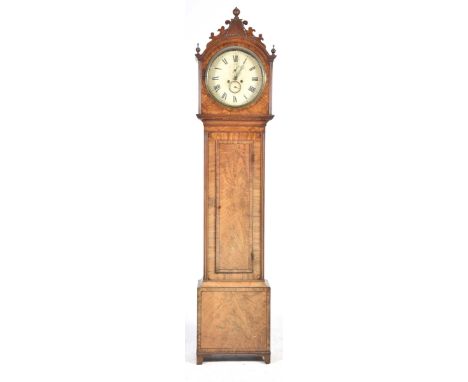 An early 19th Century mahogany cased eight day Scottish longcase clockHaving a 36 diameter circular painted dial with Arabic 