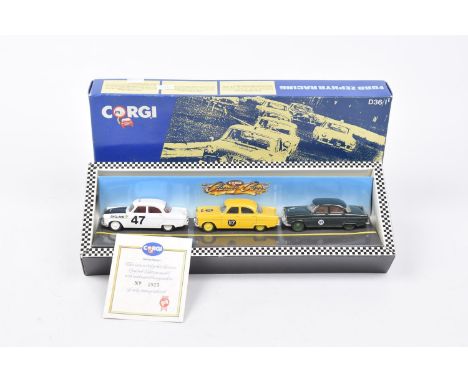 A collectable boxed Corgi Zephyr racing car setA set of three to include various classic cars in different liveries, authenti