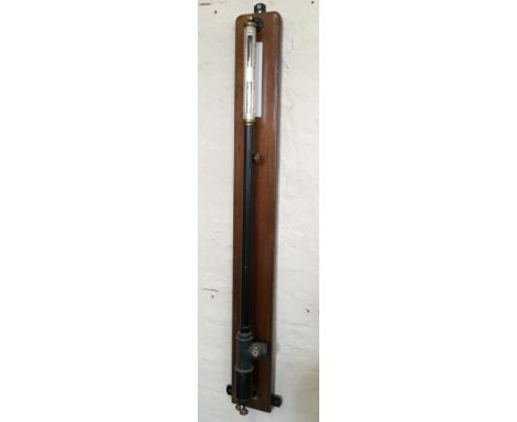 A Casella London wall mounted barometer no. 3603, marked ‘supplied by W E J George &amp; Becker London &amp; Birmingham’, fix