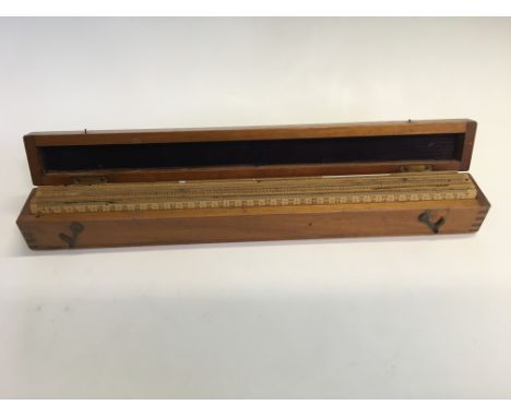 Set of five Mavitta Birmingham 1918 Engine Divided rules with six off sets, in wooden box. IMPORTANT: Online viewing and bidd