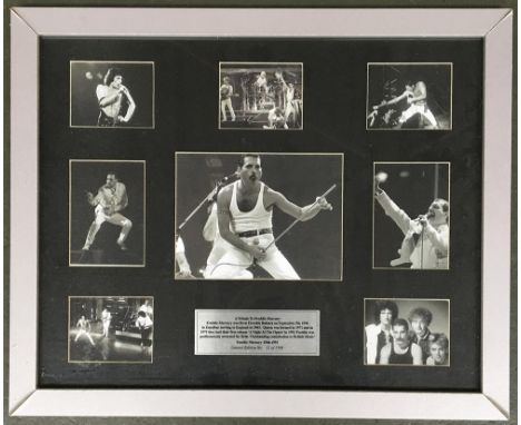 'Freddie Mercury Montage', a tribute to Freddie Mercury, limited edition No. 12 of 1500, with COA; together with a small prin