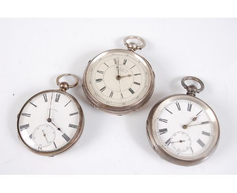 A gent's silver cased open faced pocket watch by Baume of Geneva, having signed white enamel dial with subsidiary seconds dia