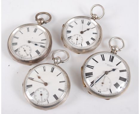 A late Victorian gent's silver cased open faced pocket watch, having chain driven fusee movement, signed F&amp;K Fisher of El