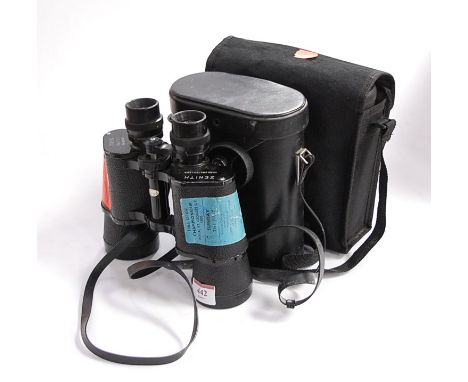 A pair of Zenith 7x50 binoculars together with a pair of Chinon 10x40 compact wide binoculars, and one other a modern pair of