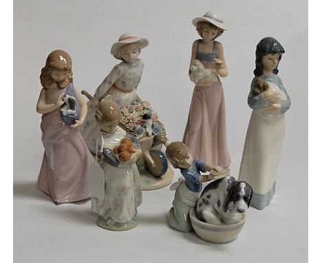 Assorted Spanish china figures, to include Nadal, Lladro and Nao (6)