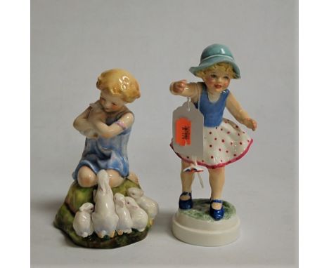A Royal Worcester figure, No.3518, bearing motto 'But the child that is born on the Sabbath day is fair and wise and good and