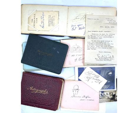 Mid-1950s autograph albums with Middlesex cricketers 1950, Leslie Compton, J. M. Sims, Alex Thomson, Derby CCC, A. Revell, W.