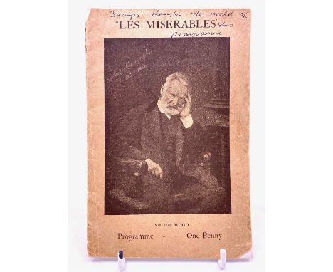 Les Miserables, cinema programme [c.1913], including cast, orchestra, plot, and list of matinees around the UK at venues owne