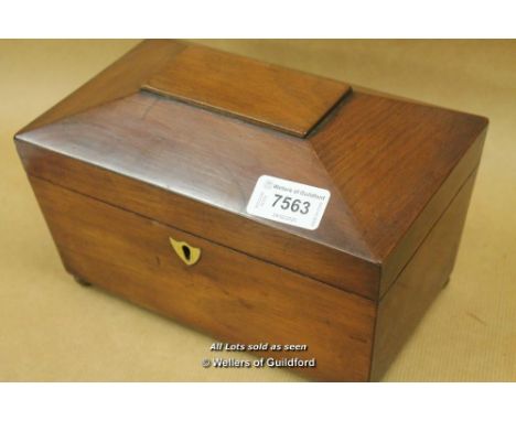 *Victorian Sarcophagus Mahogany Tea Caddy [LQD 117]