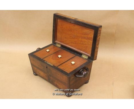 *Good Antique Mahogany Sarcophagus Tea Caddy [LQD 117]