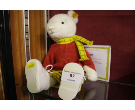 A Steiff Rupert Bear with certificate of authenticity 