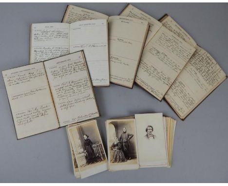 Hart (J.W.). Five m.s. diaries, referring to life at the Louth Union Workhouse 1874-1879, and a small quantity of carte de vi