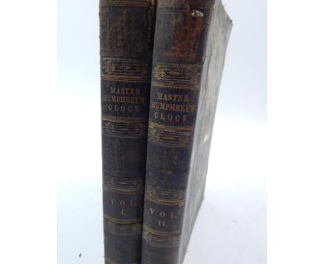 Dickens (Charles) Master Humphrey's Clock, FIRST EDITION, 3 vol in 2, engraved vignettes, contemporary half calf over boards,