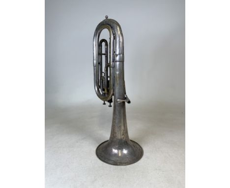 A Class A tuba by Benson &amp; Co, London. No mouth piece. H:65cm. 