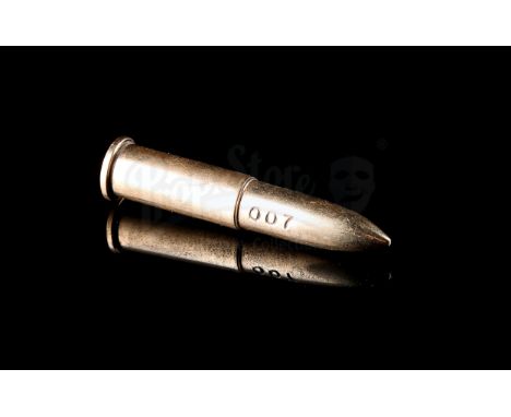 - A prop brass bullet with "007" engraved on one side. Believed to have been used for promotional purposes. This bullet is la