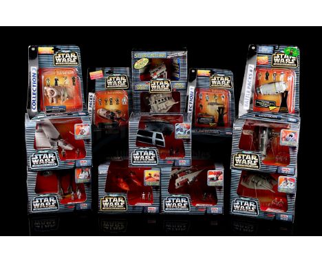 GALOOB - Twelve models in their original boxes from the Action Fleet series. Fair - Minimal edge wear. Dimensions: 20 cm x 24