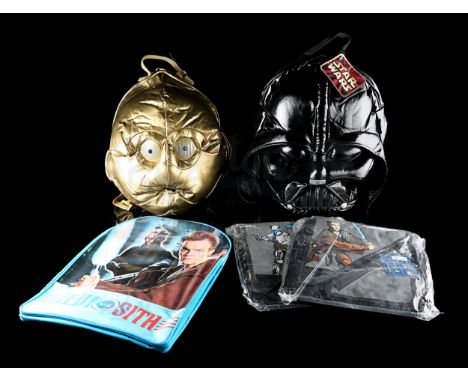 VARIOUS - A set of five Star Wars themed backpacks, includes original tags. Good. Dimensions: 30 cm x 26 cm x 20 cm (11.54'' 