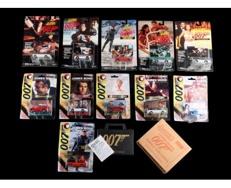 DALEON - Selection of 11 James Bond die-cast model cars from Corgi and Johnny Lighting. All sealed in original punched cardba