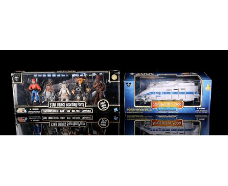 DISNEY - A Starspeeder 3000 and Star Tours Boarding Party five figure set. Both were exclusive to Disney Parks. Fair - Some e