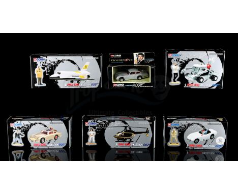 CORGI - Includes six die-cast model vehicles from various Bond films, five are accompanied by figures of James Bond, Blofeld,