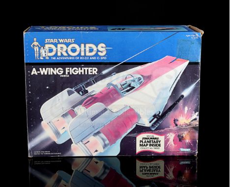 KENNER - Opened. Contents complete, including instructions and planetary map. Stickers applied to A-Wing Fighter. Good - Edgw