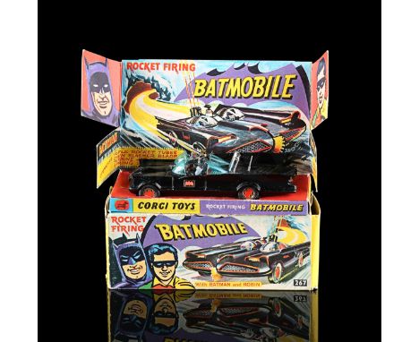 CORGI - No. 267. Opened and comes with Batman and Robin figures. Features inner pictorial stand. One flap on the box has care