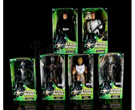 HASBRO - Six 12" boxed figures. Sealed. Includes Han Solo (in Stormtrooper Disguise), Death Star Trooper, Death Star Droid, I