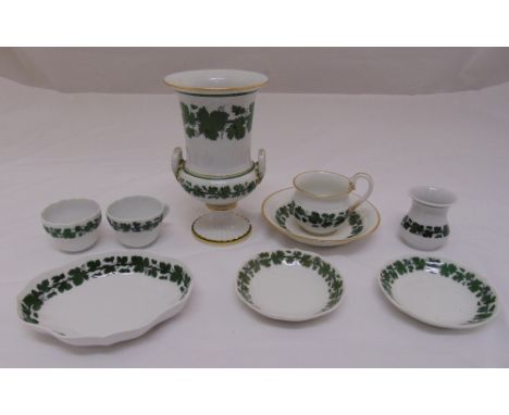 A quantity of Meissen porcelain to include a vase, cups, saucers and a dish (8)