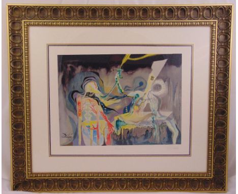 Salvador Dali framed and glazed polychromatic serigraph titled Fifty Five, limited edition 276/2751, 40 x 54cm