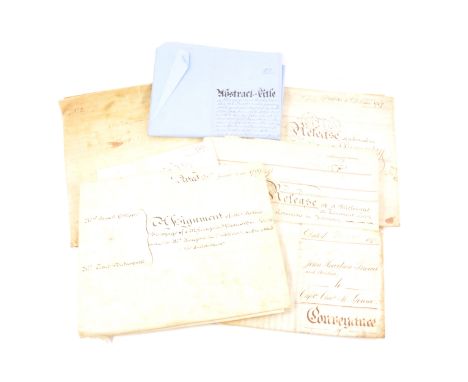 Collection of indentures, lease documents and other formal documents, mostly 18th or 19th Century, together with other epheme
