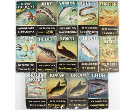 "How to Catch, Make, Find et al " Collection of Fishing Books (14) - all with dust jackets to incl 11x How To Catch Them - 2x