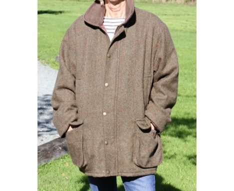 Good British Millerain Milair Tweed Style Fishing Coat - two large handpockets and two good side pockets both water proof lin