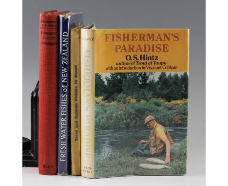 New Zealand Fishing Books (4) - Fisherman's Paradise by O. S. Hintz, Trout and Salmon Fishing in Otago, 1948, Fresh Water Fis