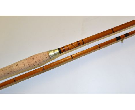 Dutton, Eastbourne Pier Rod: 8ft 2pc split cane. Strong bridge guides with ceramic lined butt and tip, wrapped black with int