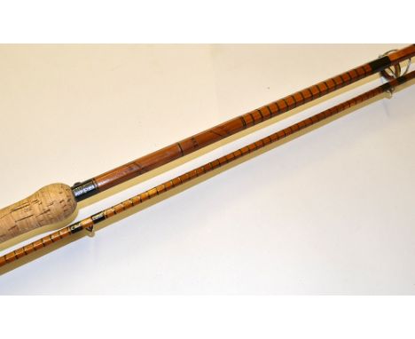 B James & Son, Ealing Rod: Mk IV Avon Carp rod, 10ft 2pc split cane, bridge guides, lined butt and tip wrapped black, full in