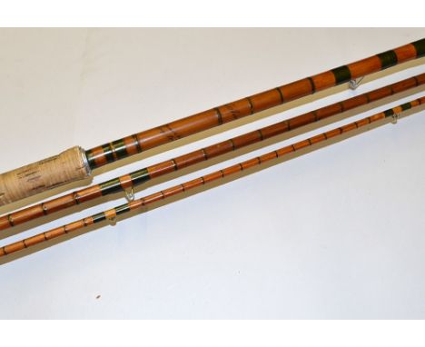 B James & Son, Ealing Rod: 11ft 3pc "Avocet". Whole cane butt, split cane mid and tip. Bridge guides, lined butt and tip, wra