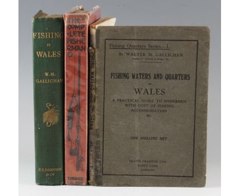 Gallichan, Walter M. (3) - 'Fishing in Wales, a guide to the angler' 1903 first edition, printed by F. E. Robinson & Co, 'The